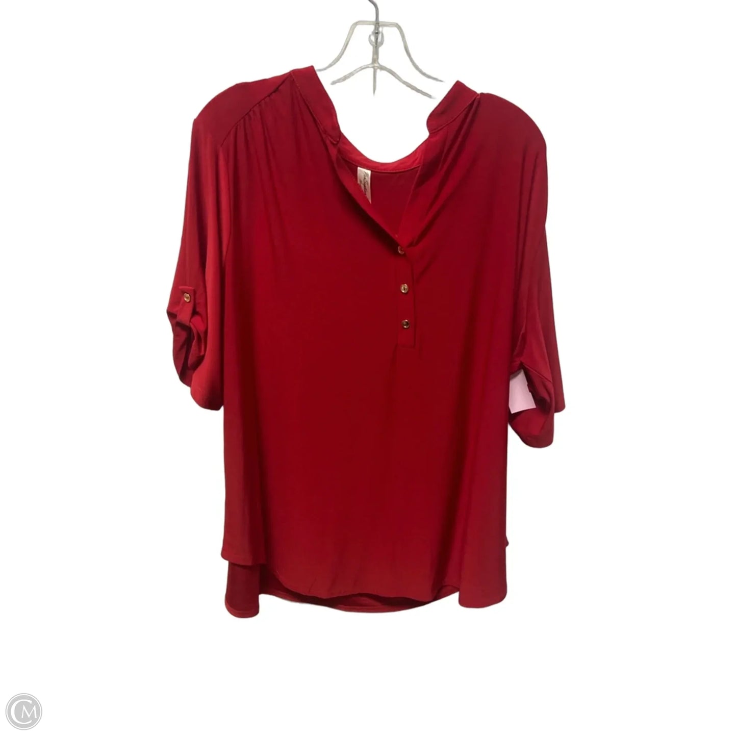 Top Short Sleeve By Clothes Mentor In Red, Size: 3x