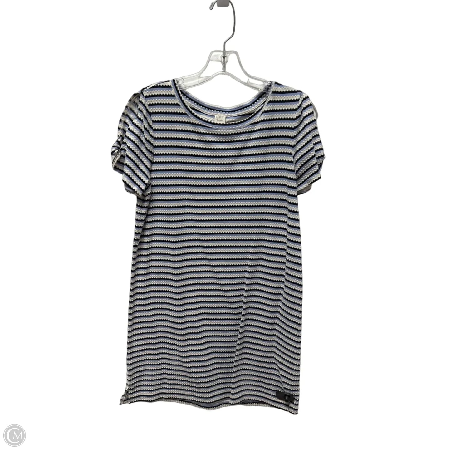 Dress Casual Midi By Loft In Striped Pattern, Size: M