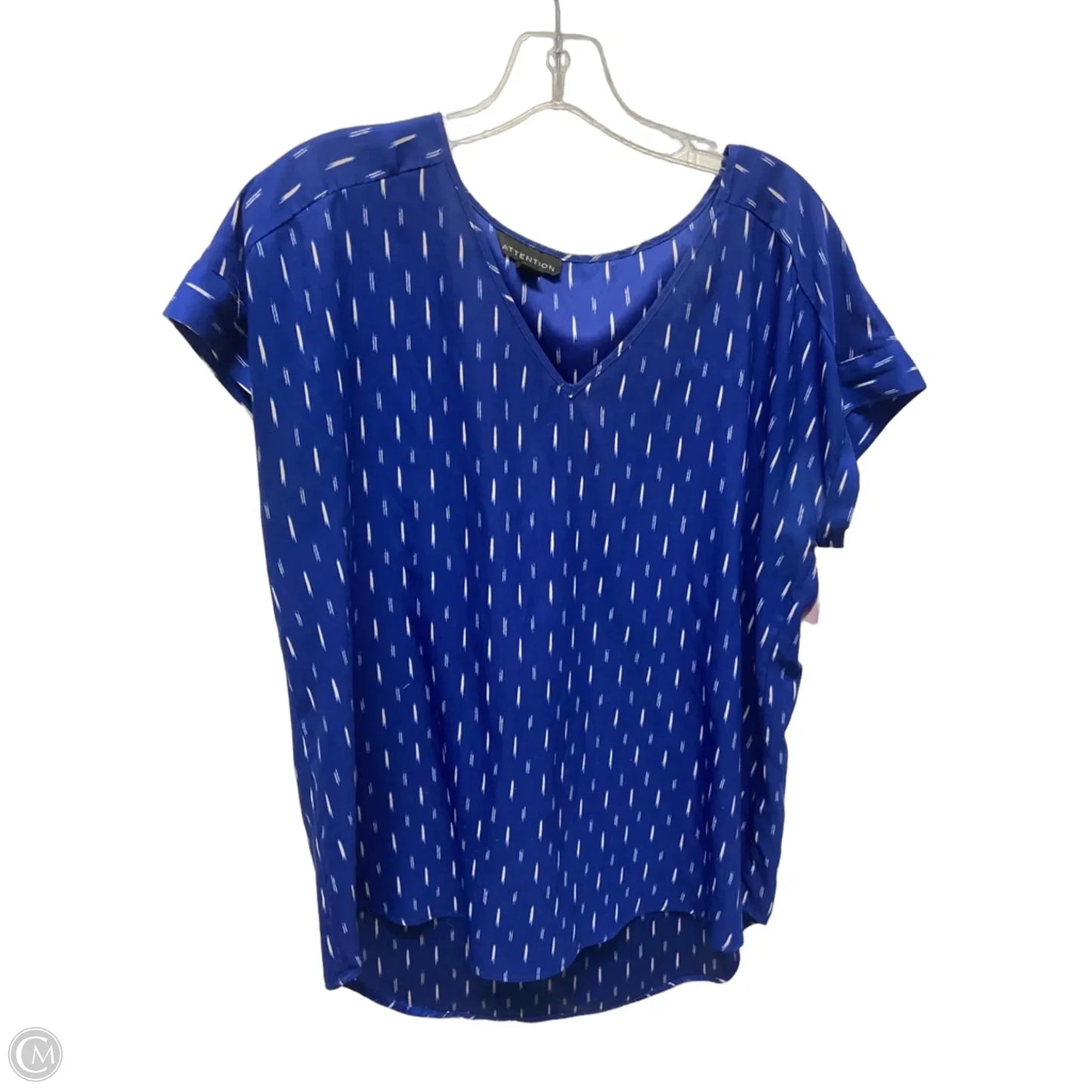Top Short Sleeve By Attention In Blue, Size: Xl