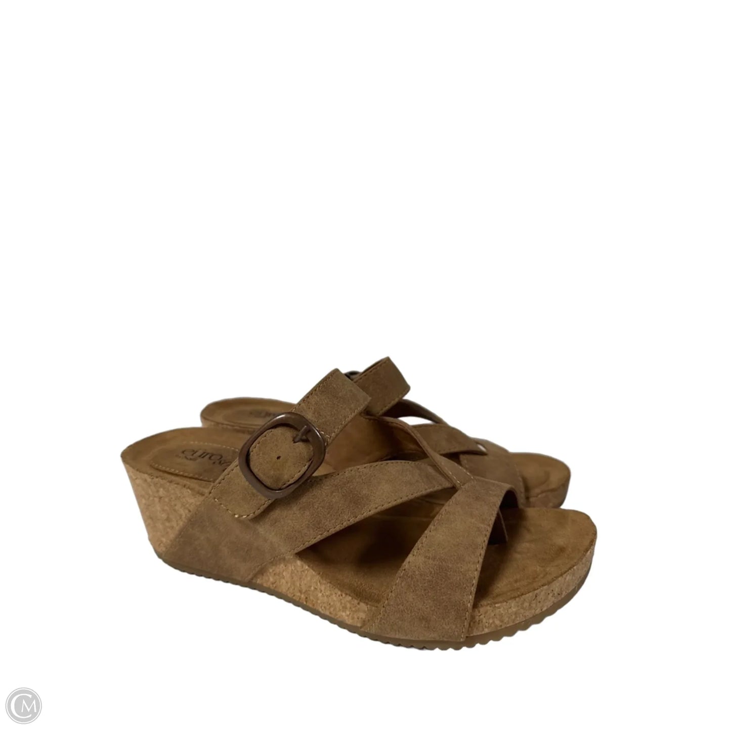 Sandals Heels Wedge By Sofft In Brown, Size: 7
