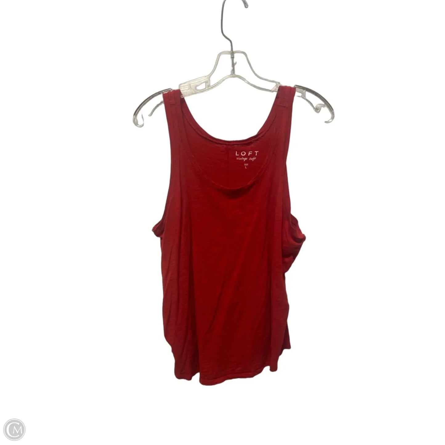 Top Sleeveless By Loft In Red, Size: L