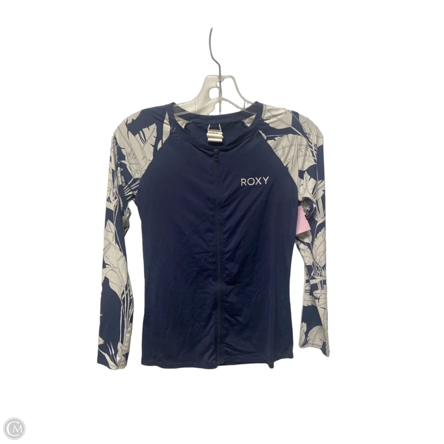 Athletic Top Long Sleeve Crewneck By Roxy In Blue, Size: M