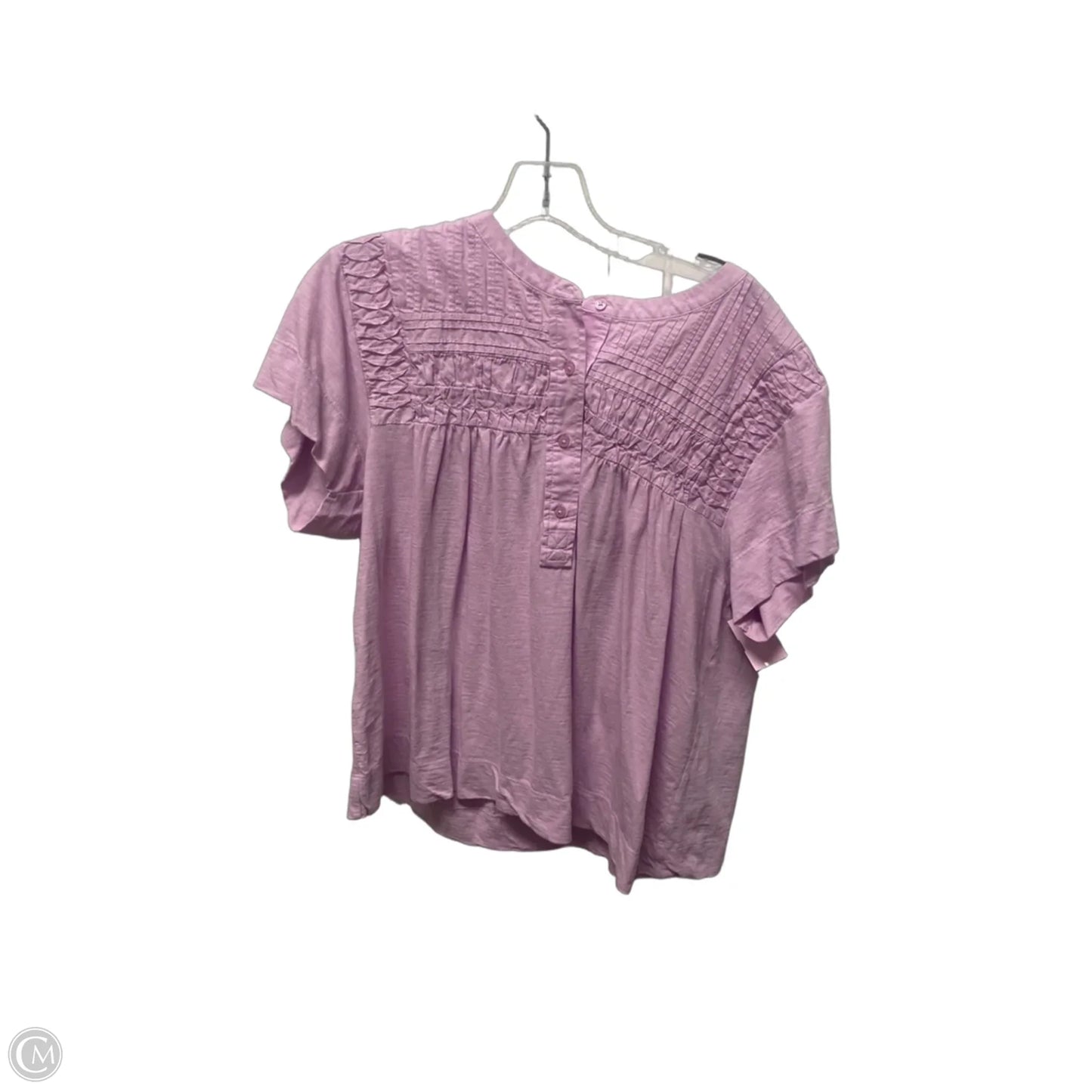 Top Short Sleeve By Loft In Purple, Size: L