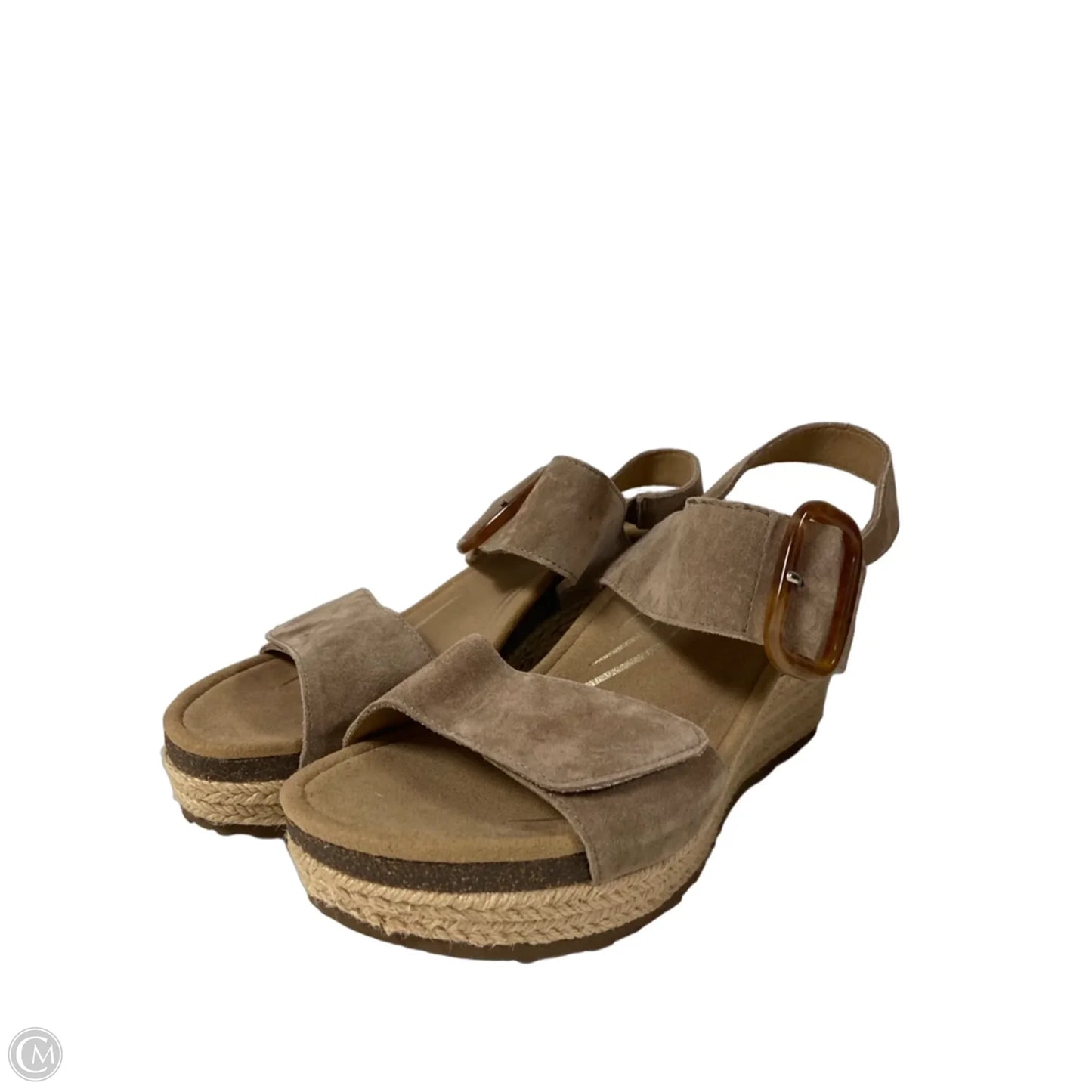 Sandals Heels Platform By Aetrex In Brown, Size: 8.5
