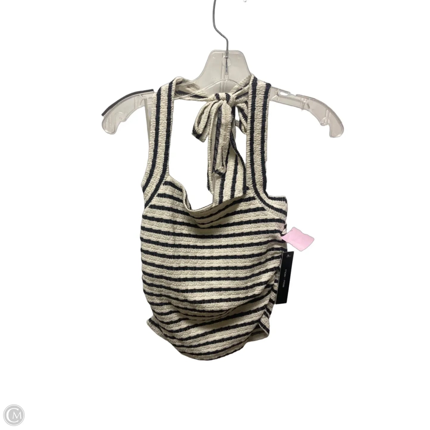 Top Sleeveless By Moa Moa In Striped Pattern, Size: M