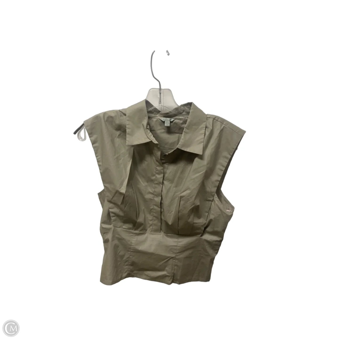 Top Sleeveless By Guess In Green, Size: M