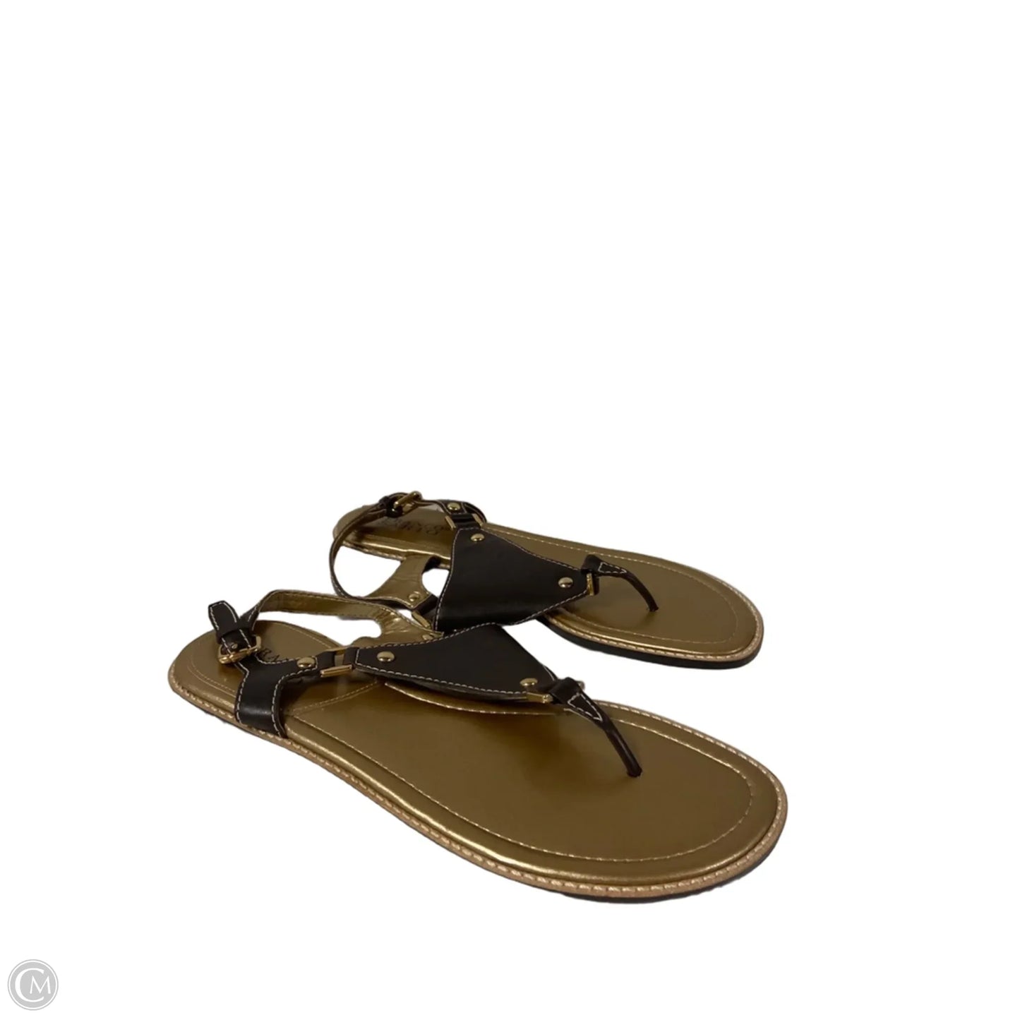 Sandals Flip Flops By Franco Sarto In Gold, Size: 10