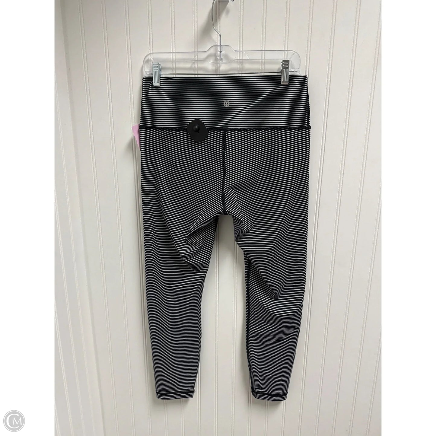 Athletic Leggings By Lululemon In Striped Pattern, Size: L