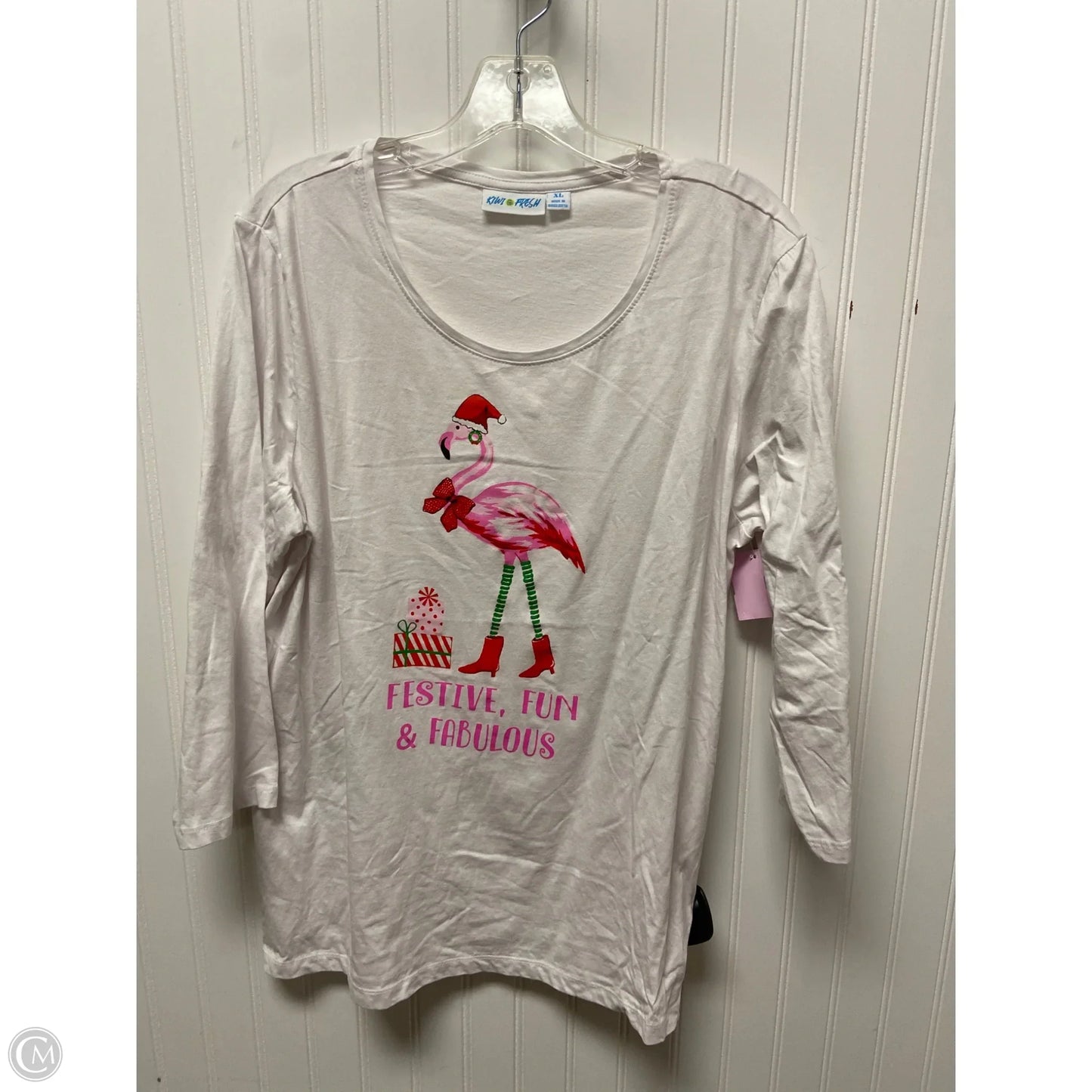 Top Long Sleeve By Clothes Mentor In White, Size: Xl