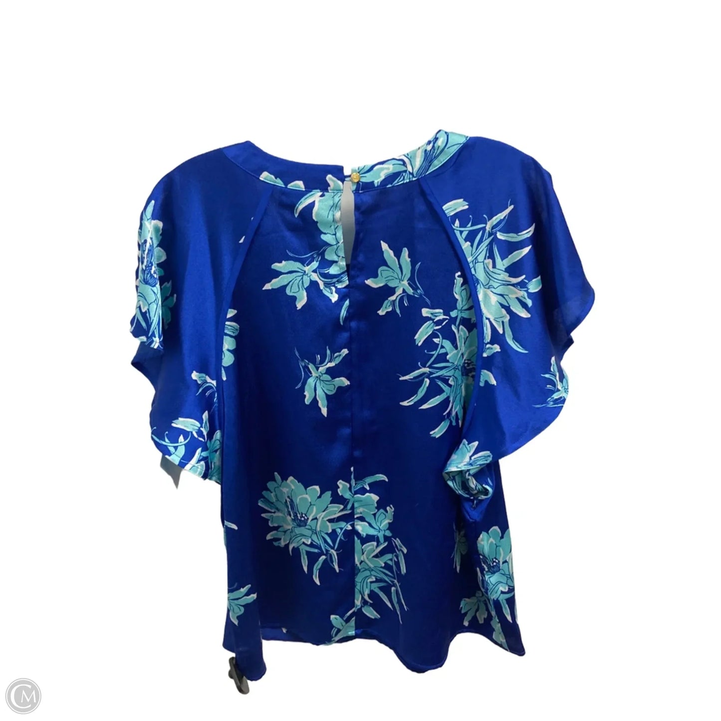 Top Short Sleeve By Liz Claiborne In Blue, Size: L
