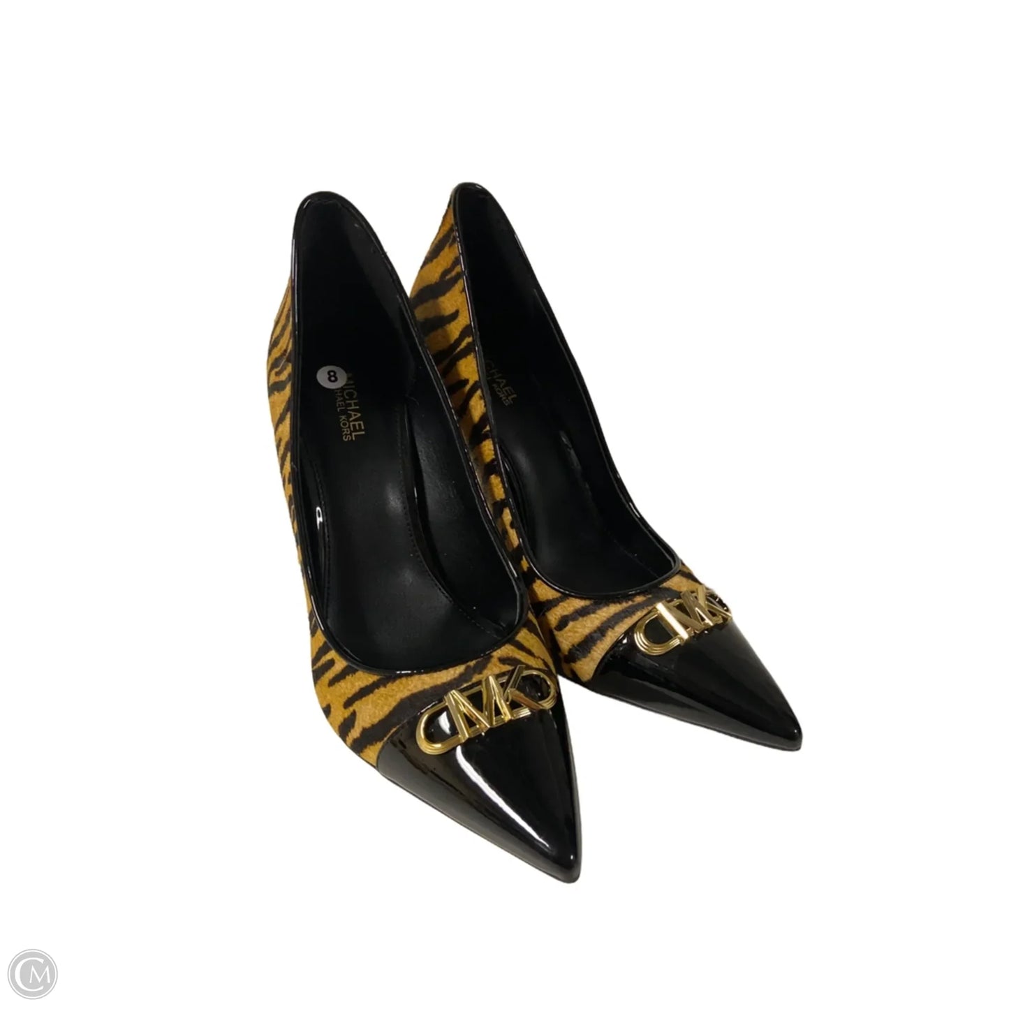 Sandals Heels Kitten By Michael By Michael Kors In Animal Print, Size: 8