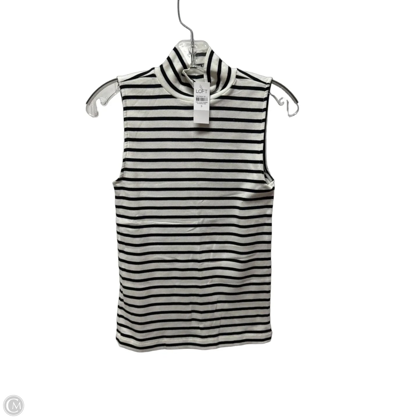 Top Sleeveless By Loft In Striped Pattern, Size: S