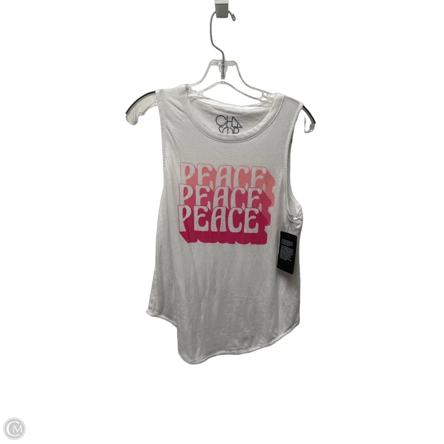 Top Sleeveless By Chaser In White, Size: L