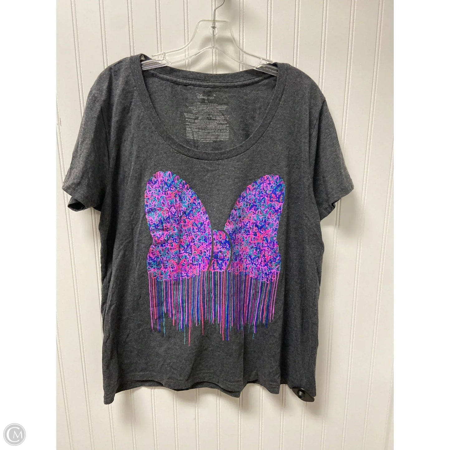 Top Short Sleeve By Disney Store In Grey, Size: 30