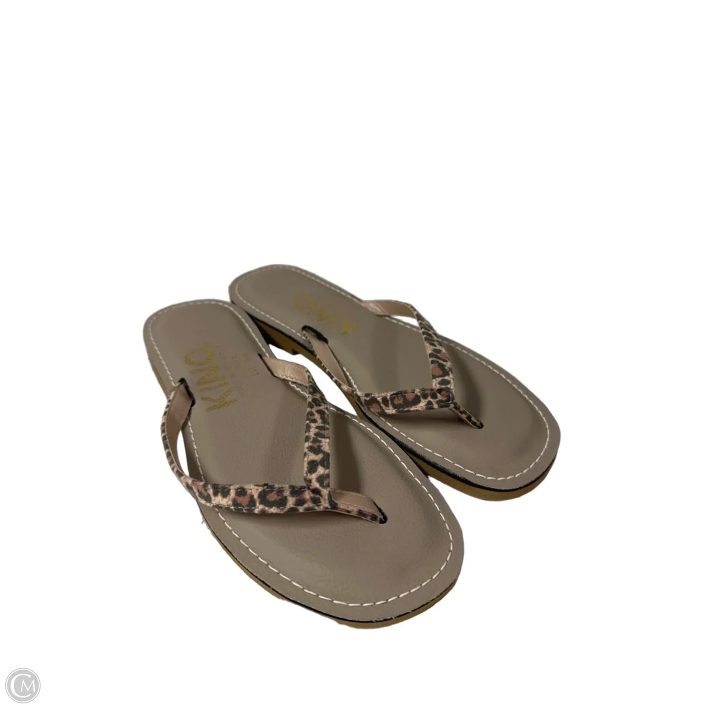 Sandals Flip Flops By Clothes Mentor In Animal Print, Size: 7