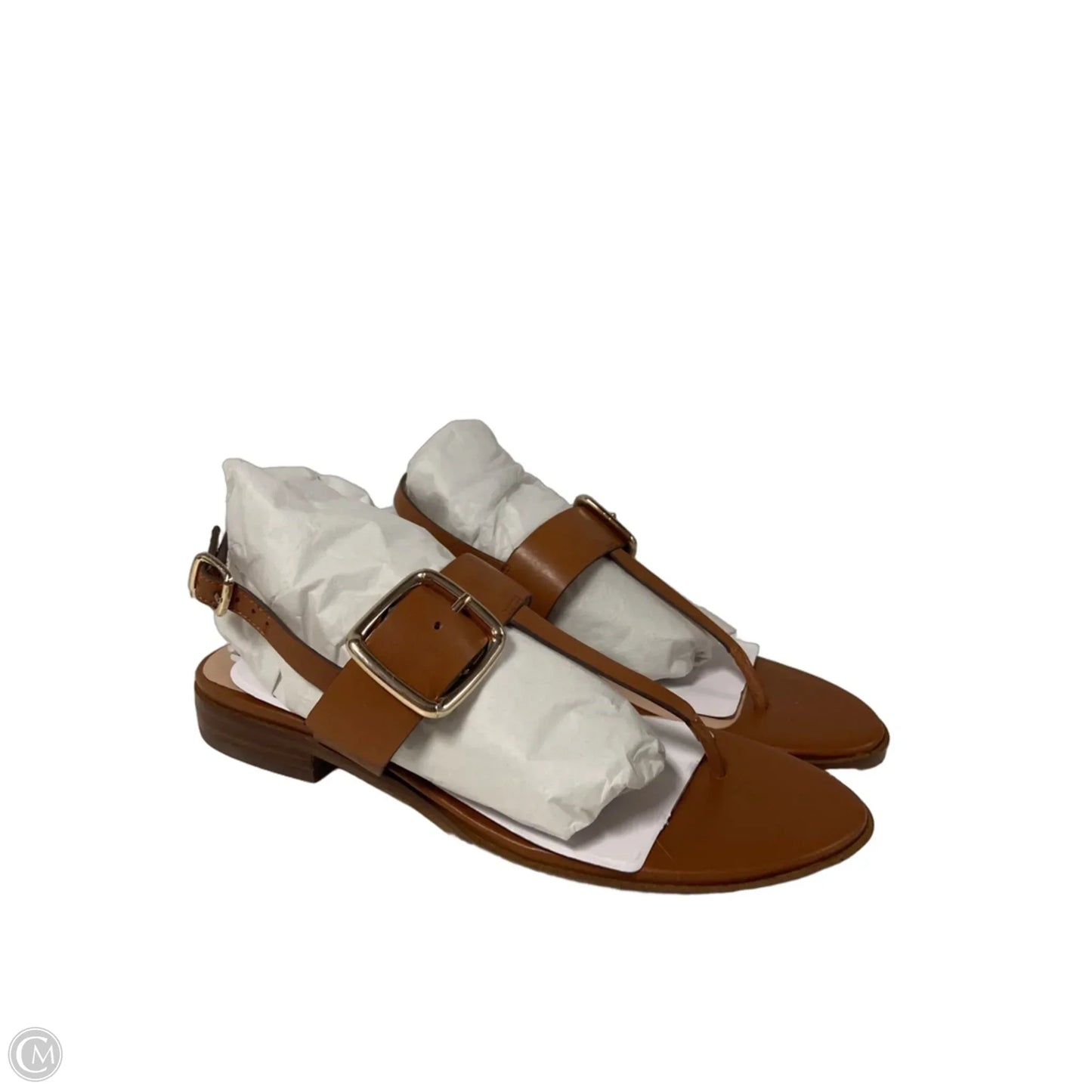 Sandals Flats By Clothes Mentor In Brown, Size: 8