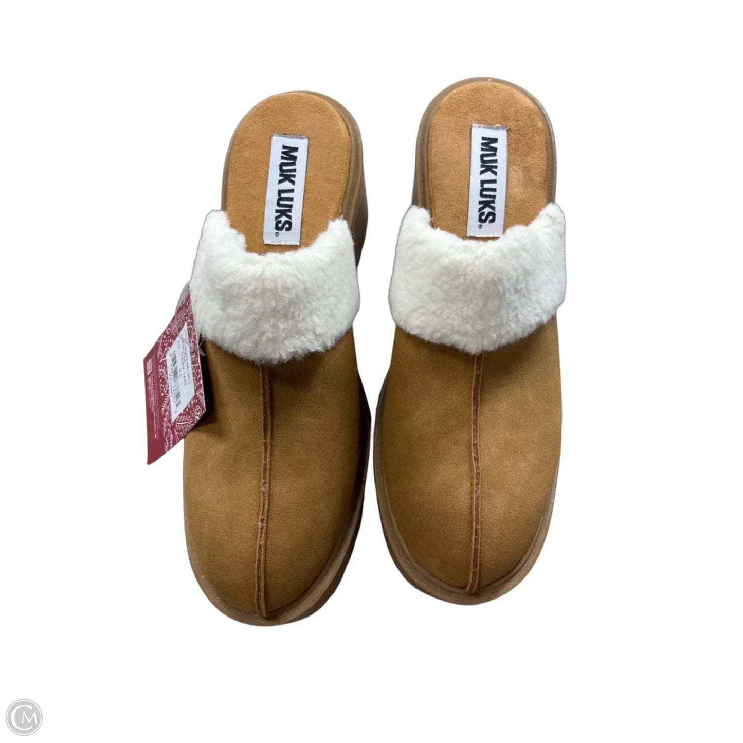 Sandals Heels Platform By Muk Luks In Tan, Size: 9.5