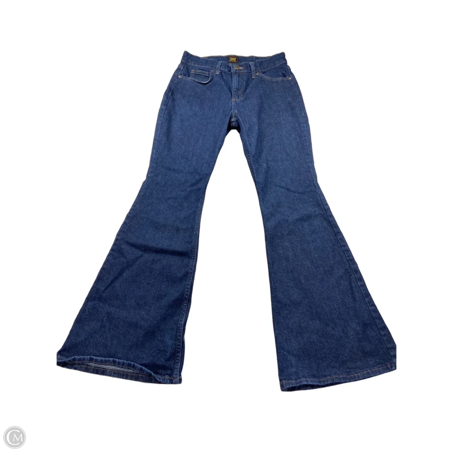 Jeans Boot Cut By Lee In Blue Denim, Size: 4