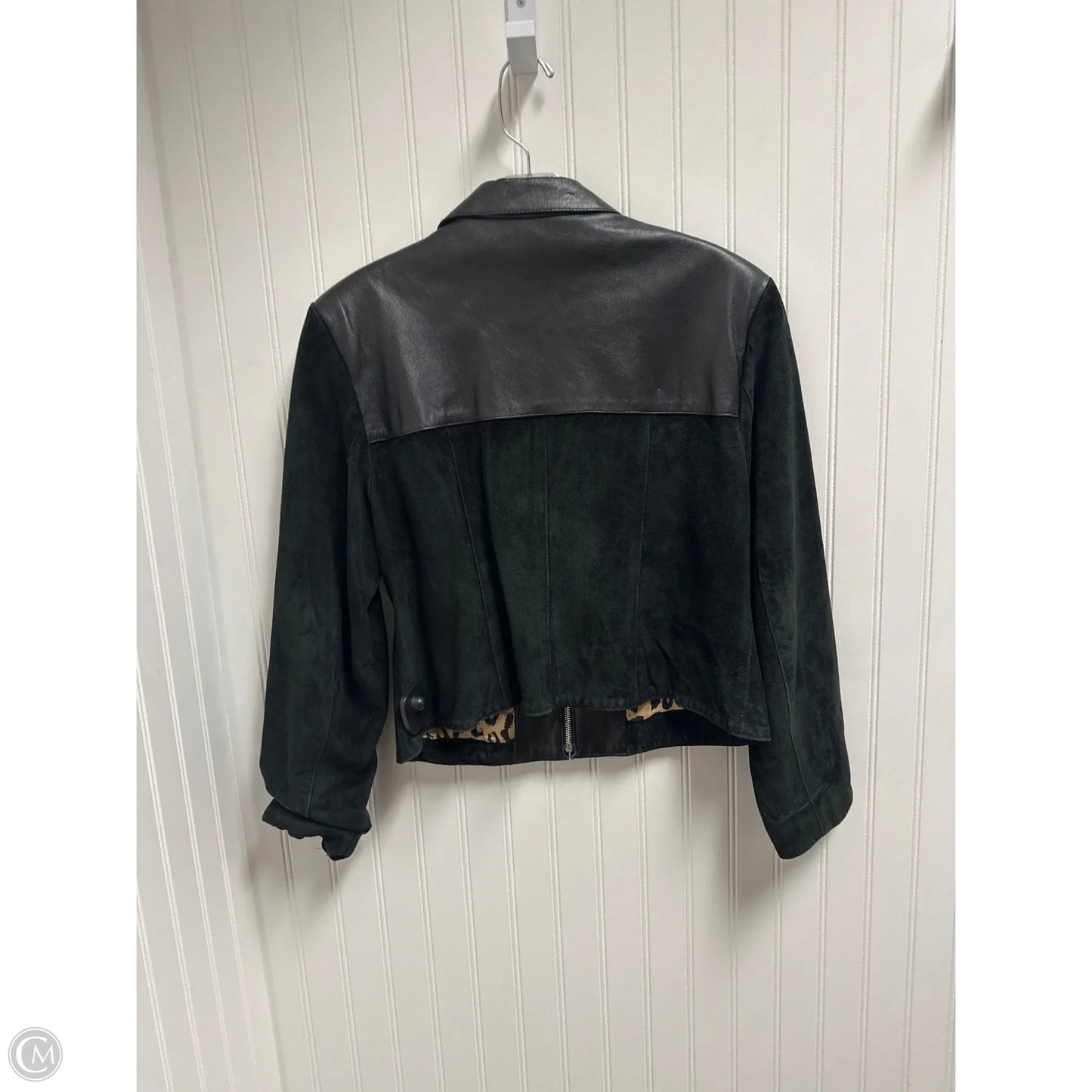 Jacket Leather By Clothes Mentor In Black, Size: M