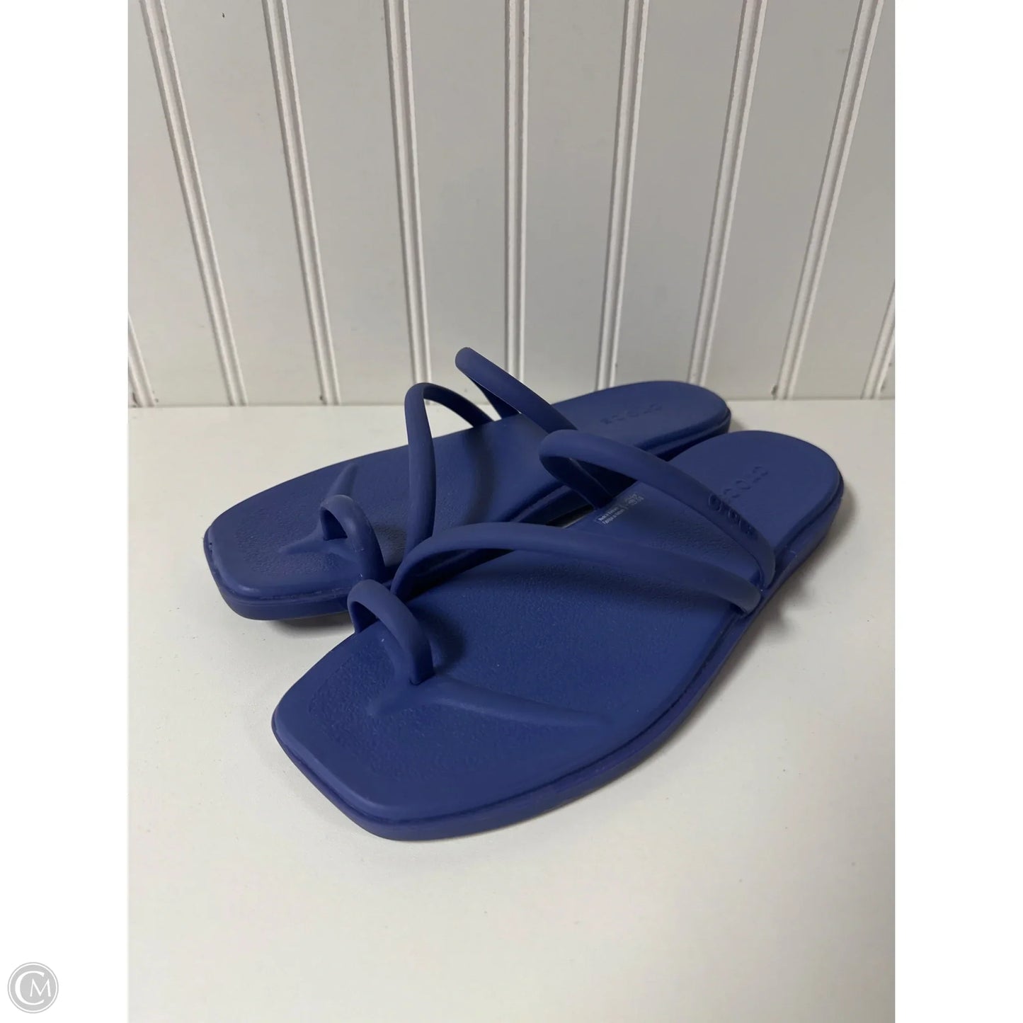 Sandals Flats By Crocs In Purple, Size: 7