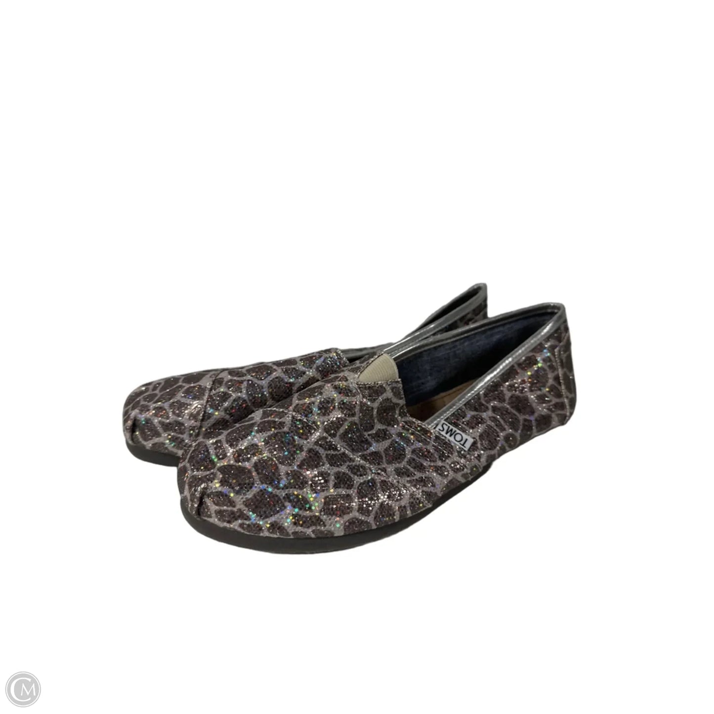 Shoes Flats By Toms In Black & White, Size: 6