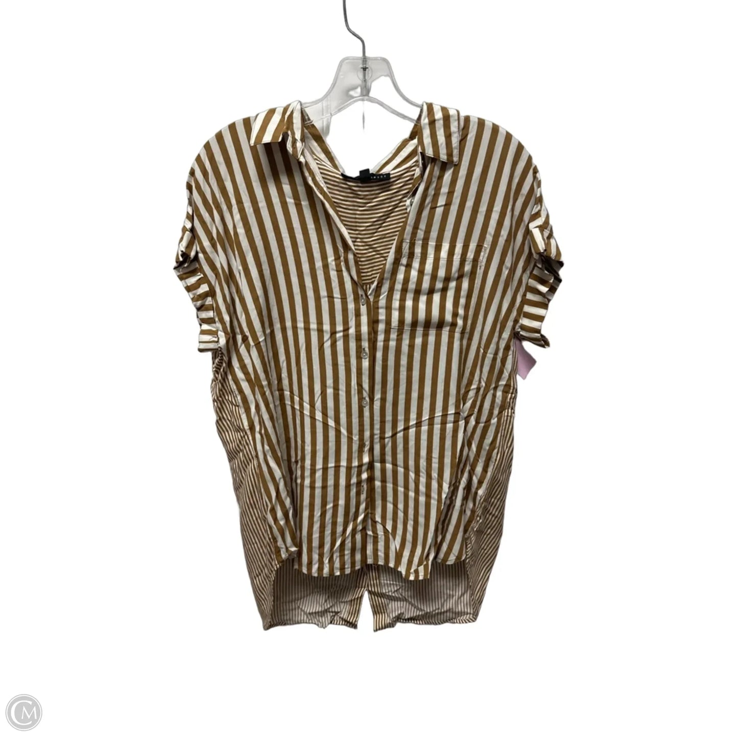 Top Short Sleeve By Jane And Delancey In Striped Pattern, Size: M