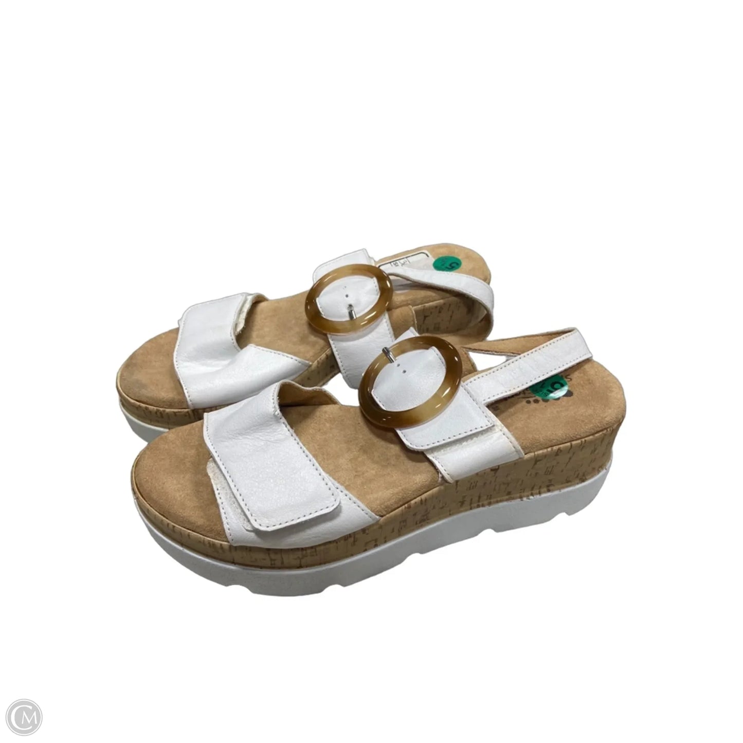 Sandals Heels Platform By Spring Step In White, Size: 5.5