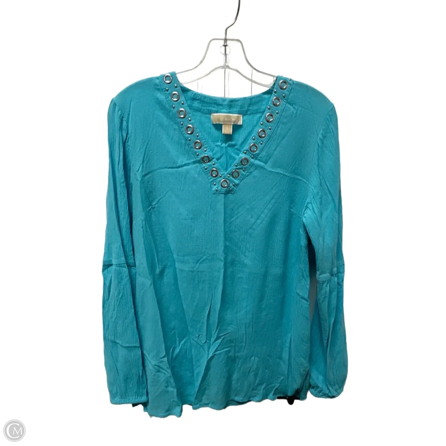 Top Long Sleeve By Michael By Michael Kors In Aqua, Size: S