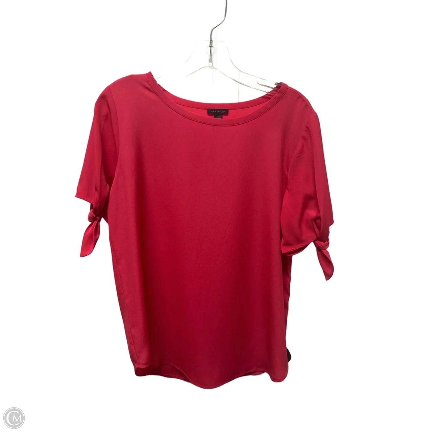 Top Short Sleeve By Ann Taylor In Pink, Size: S
