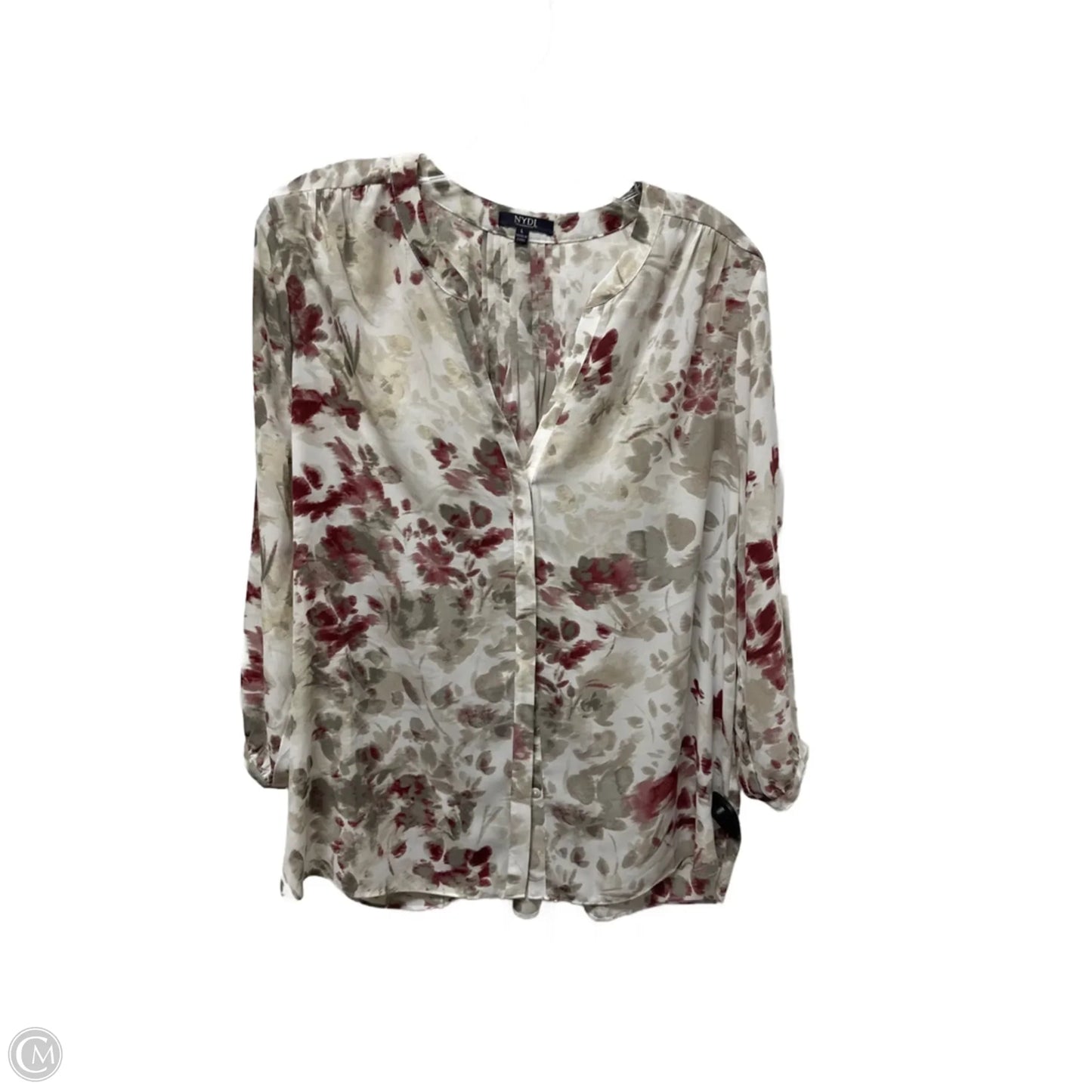 Top Long Sleeve By Clothes Mentor In Beige, Size: L