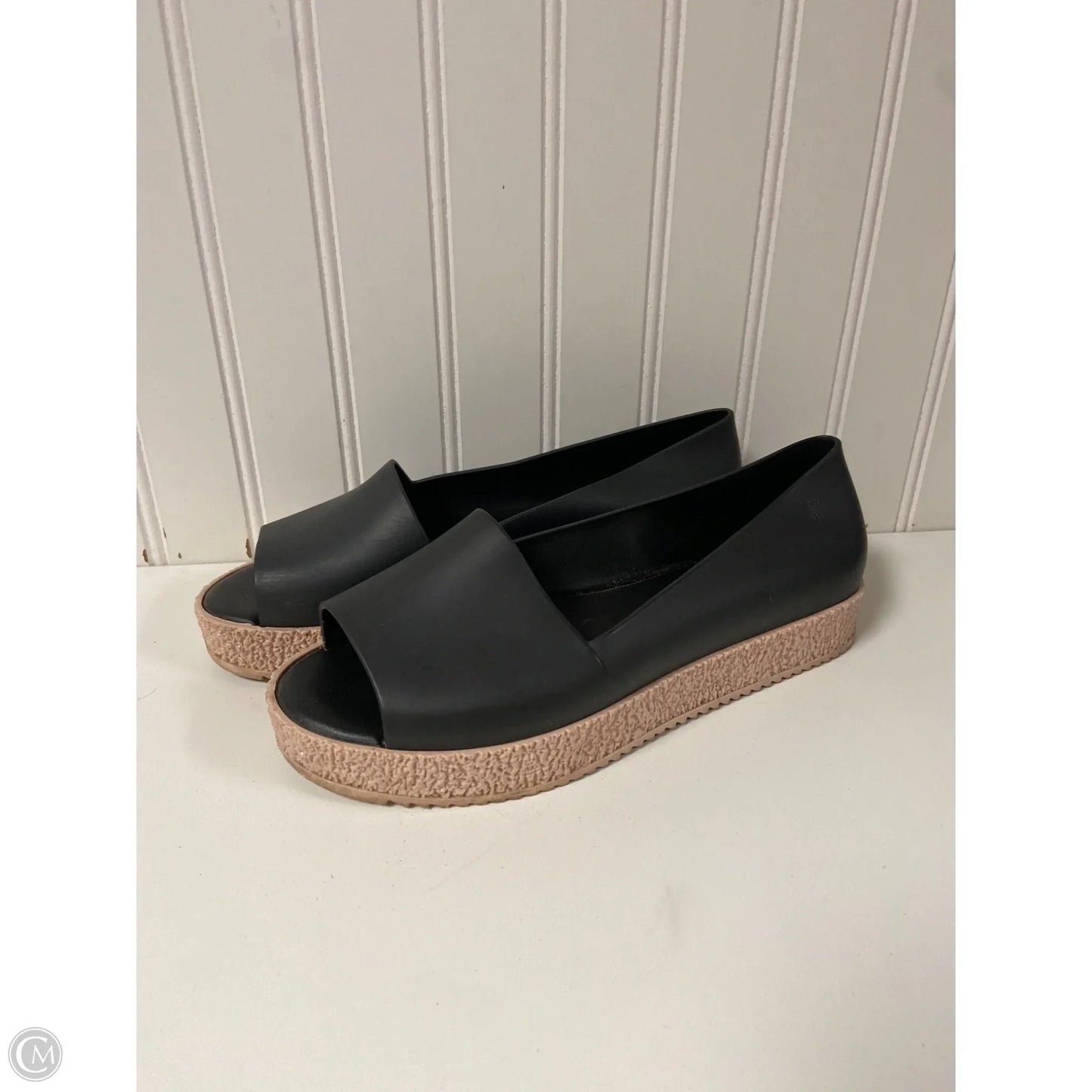 Sandals Heels Platform By Clothes Mentor In Black, Size: 8