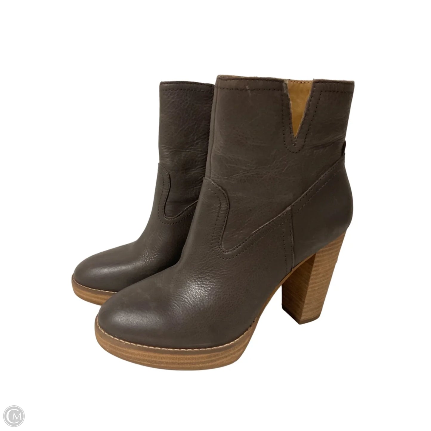 Boots Ankle Heels By Lucky Brand In Brown, Size: 7