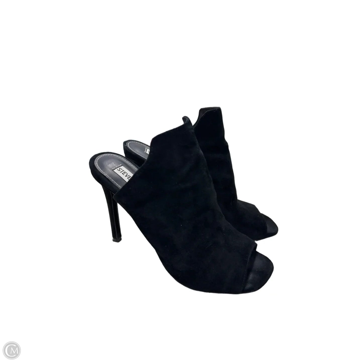 Sandals Heels Stiletto By Steve Madden In Black, Size: 8