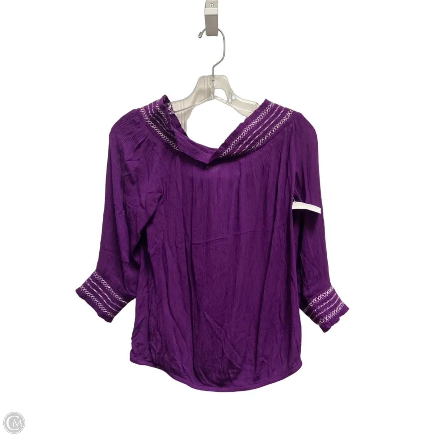 Top Long Sleeve By Inc In Purple, Size: M