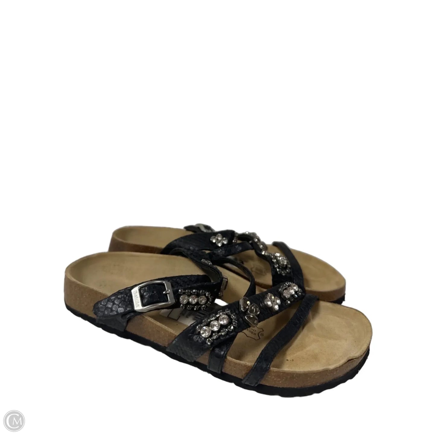 Sandals Flats By Birkenstock In Black, Size: 6