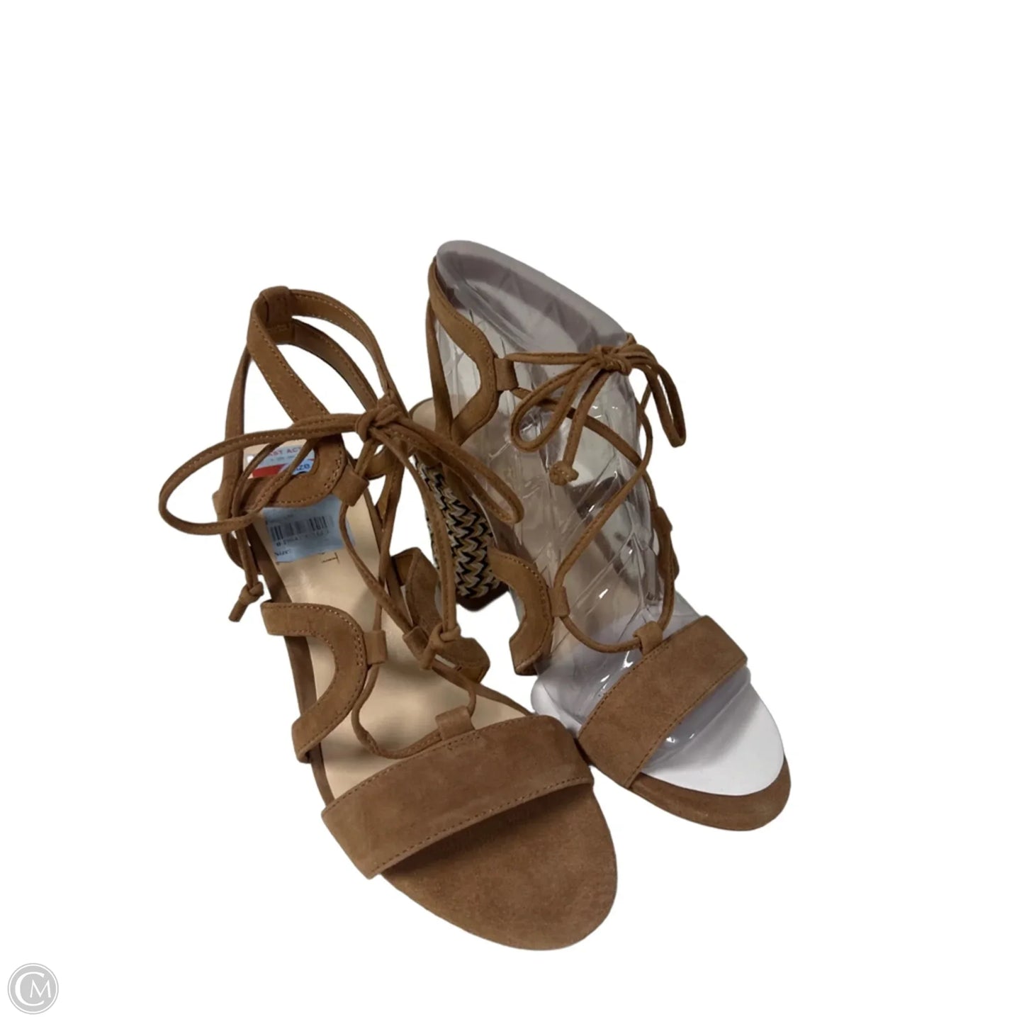 Sandals Heels Block By Nine West In Tan, Size: 6
