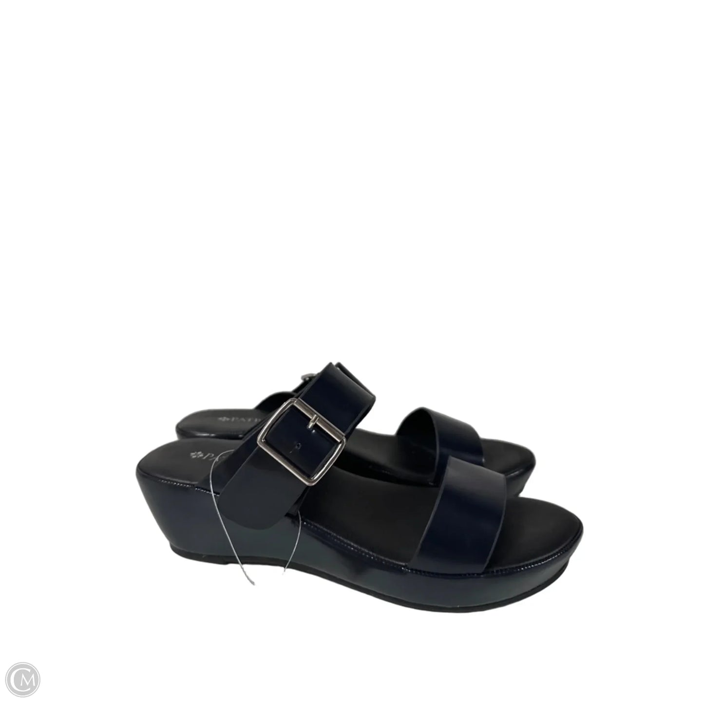 Sandals Heels Platform By Spring Step In Blue, Size: 6.5