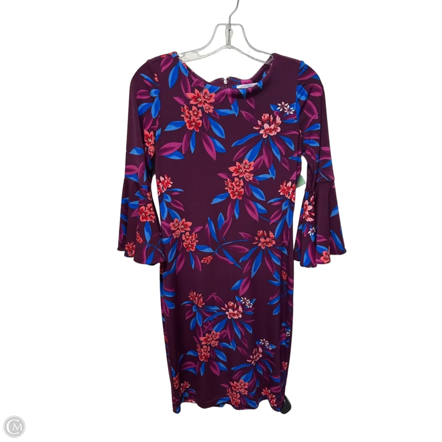 Dress Party Midi By Calvin Klein In Purple, Size: Xs