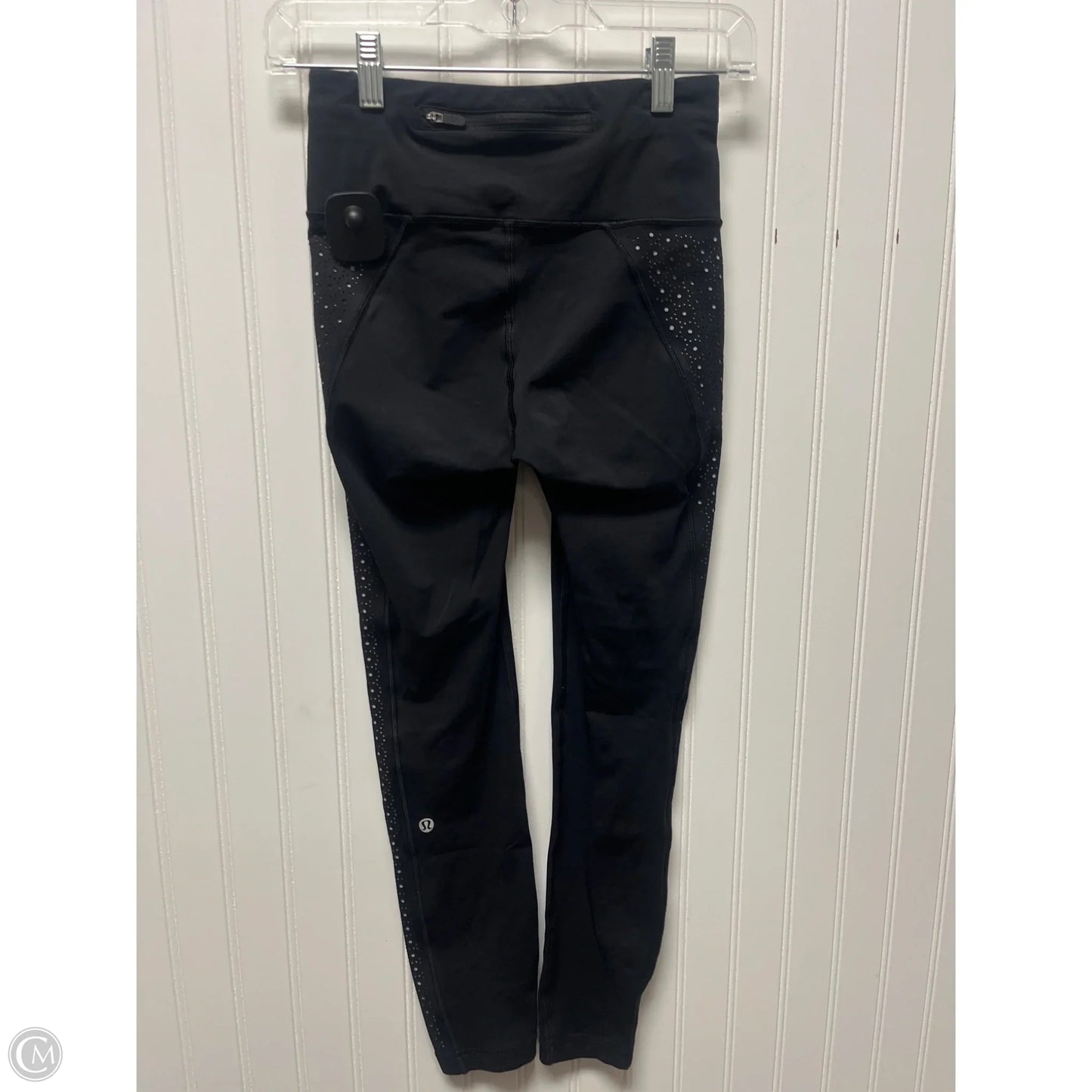 Athletic Leggings By Lululemon In Black & Cream, Size: S