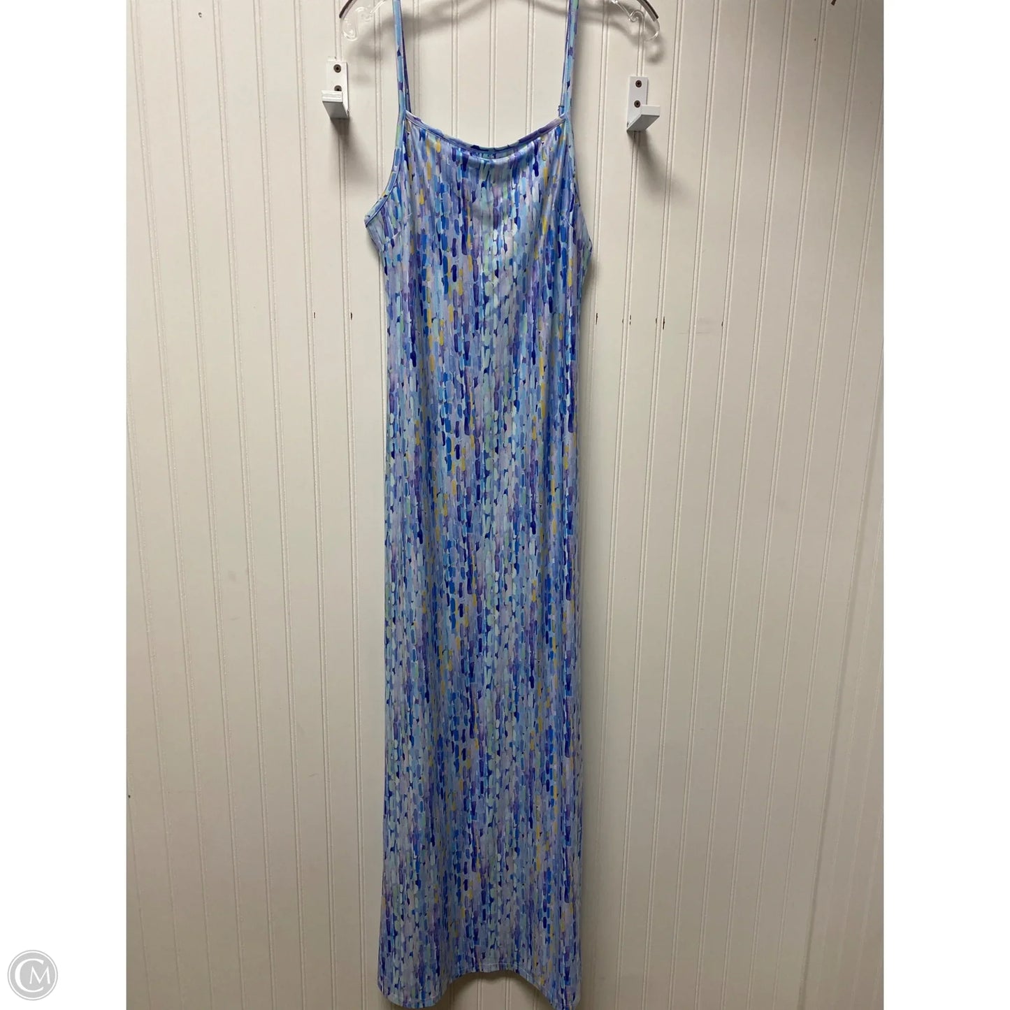 Dress Casual Maxi By Clothes Mentor In Blue & Yellow, Size: L