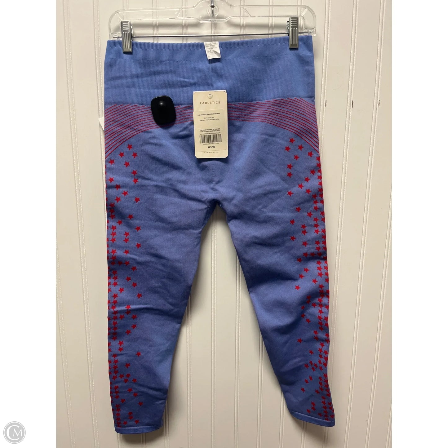 Athletic Leggings By Fabletics In Blue & Red, Size: L