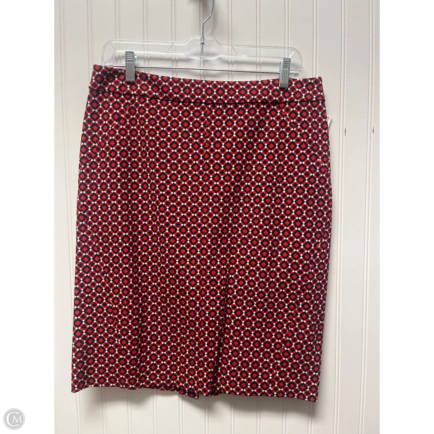 Skirt Mini & Short By Ann Taylor In Blue Red & White, Size: 10
