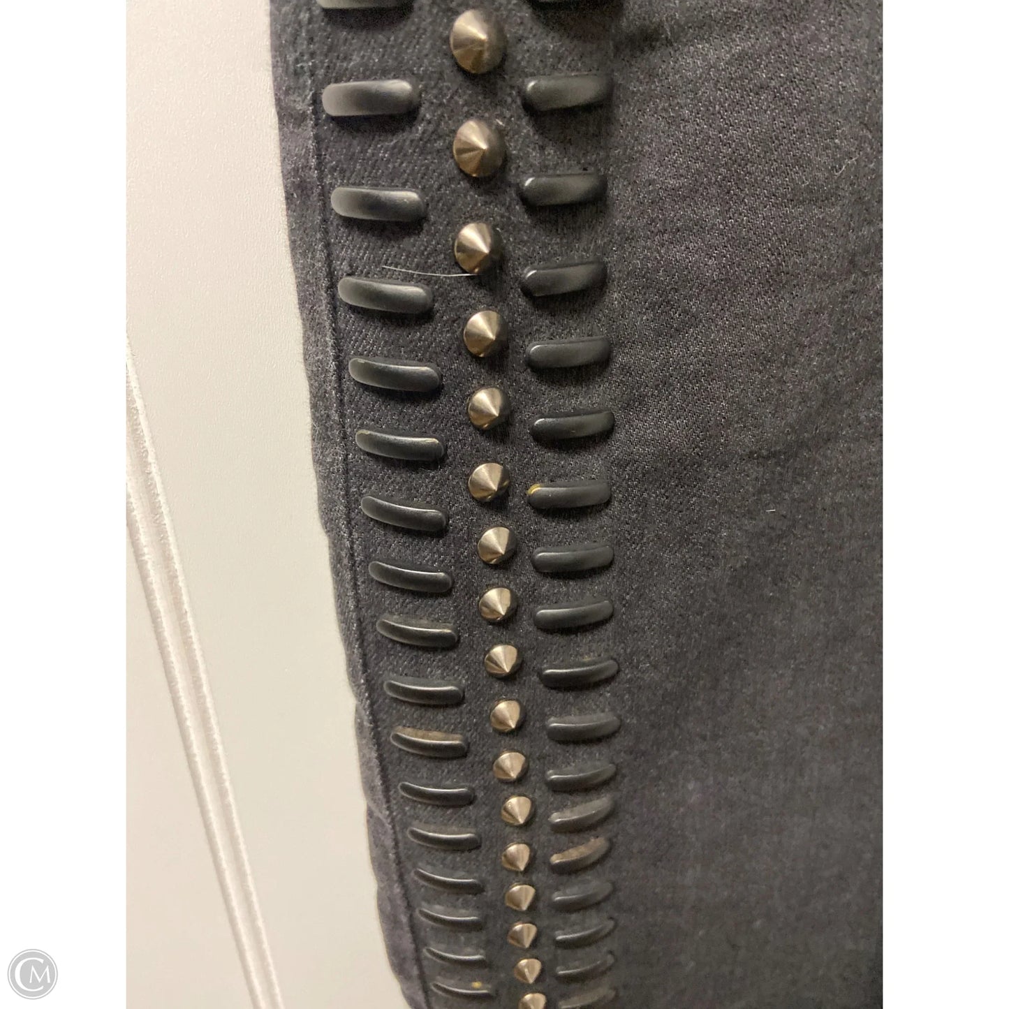 Jeans Straight By Current Elliott In Black Denim, Size: 4