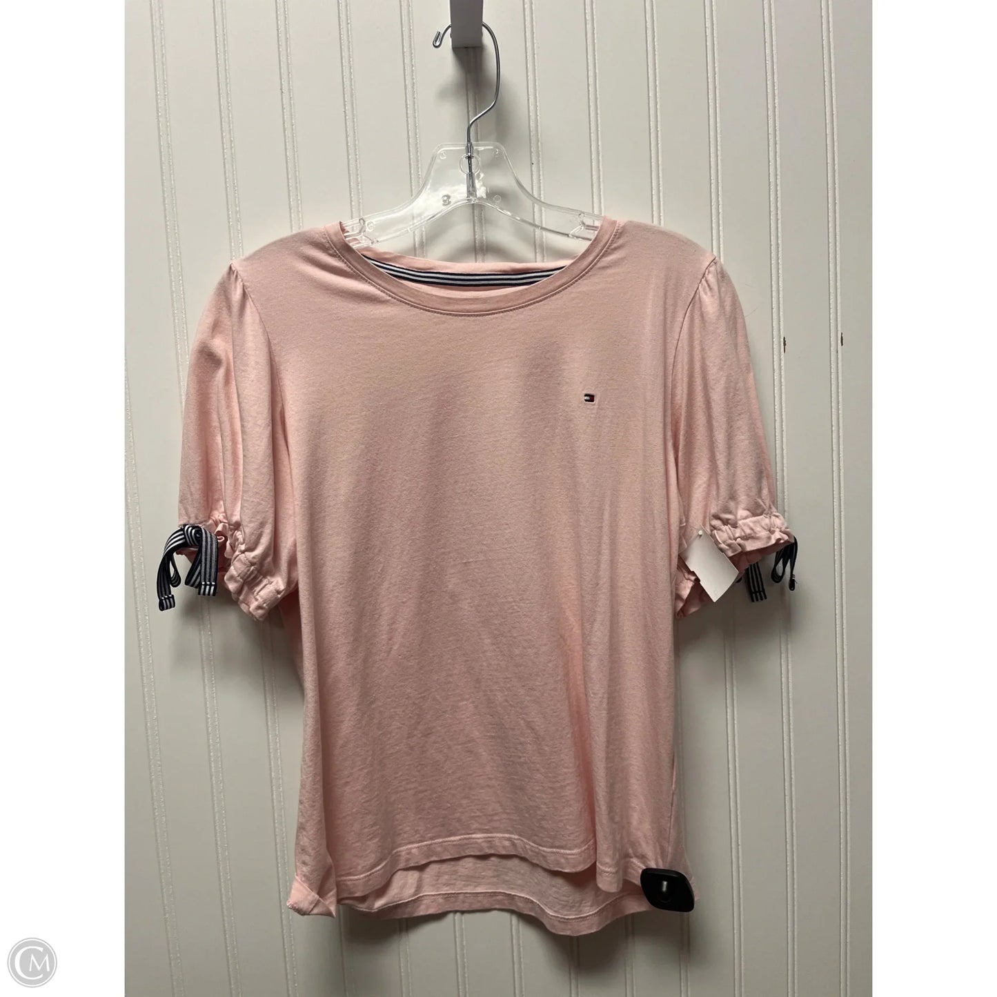 Top Short Sleeve Basic By Tommy Hilfiger In Pink, Size: L