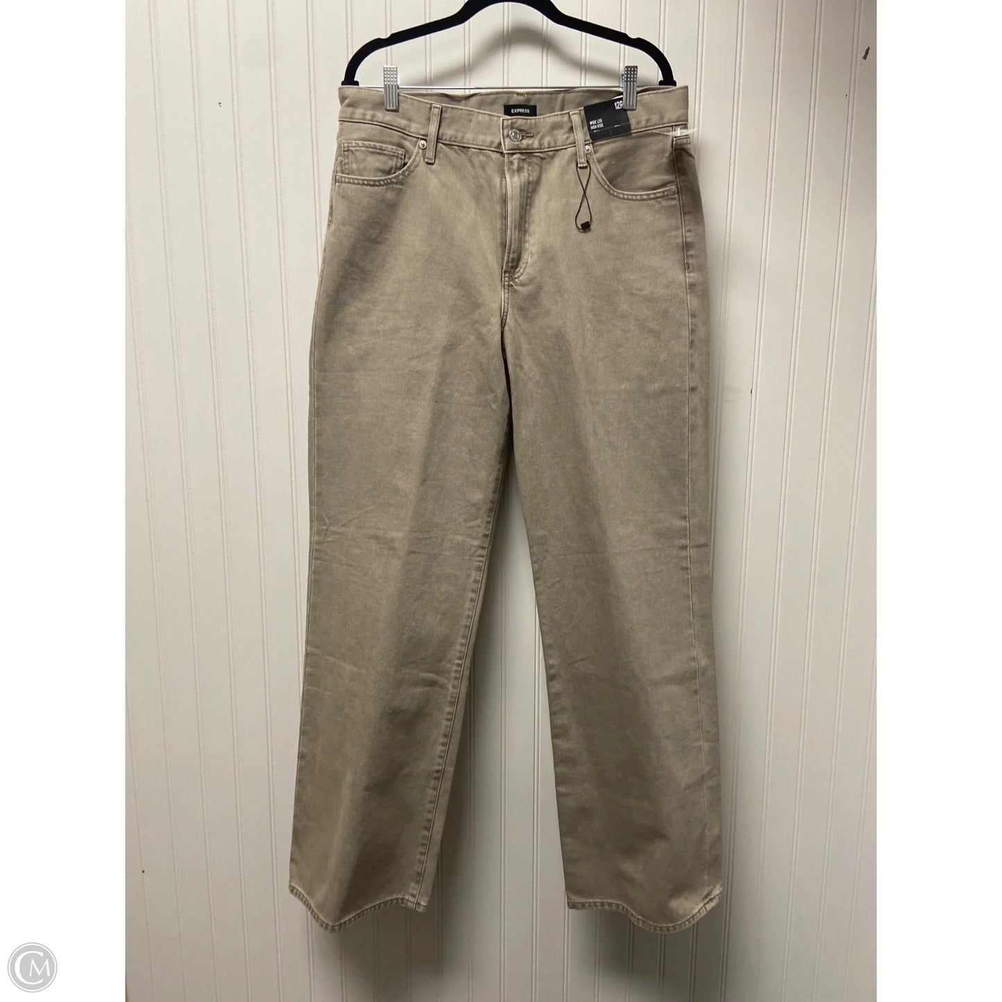 Jeans Wide Leg By Express In Taupe, Size: 12