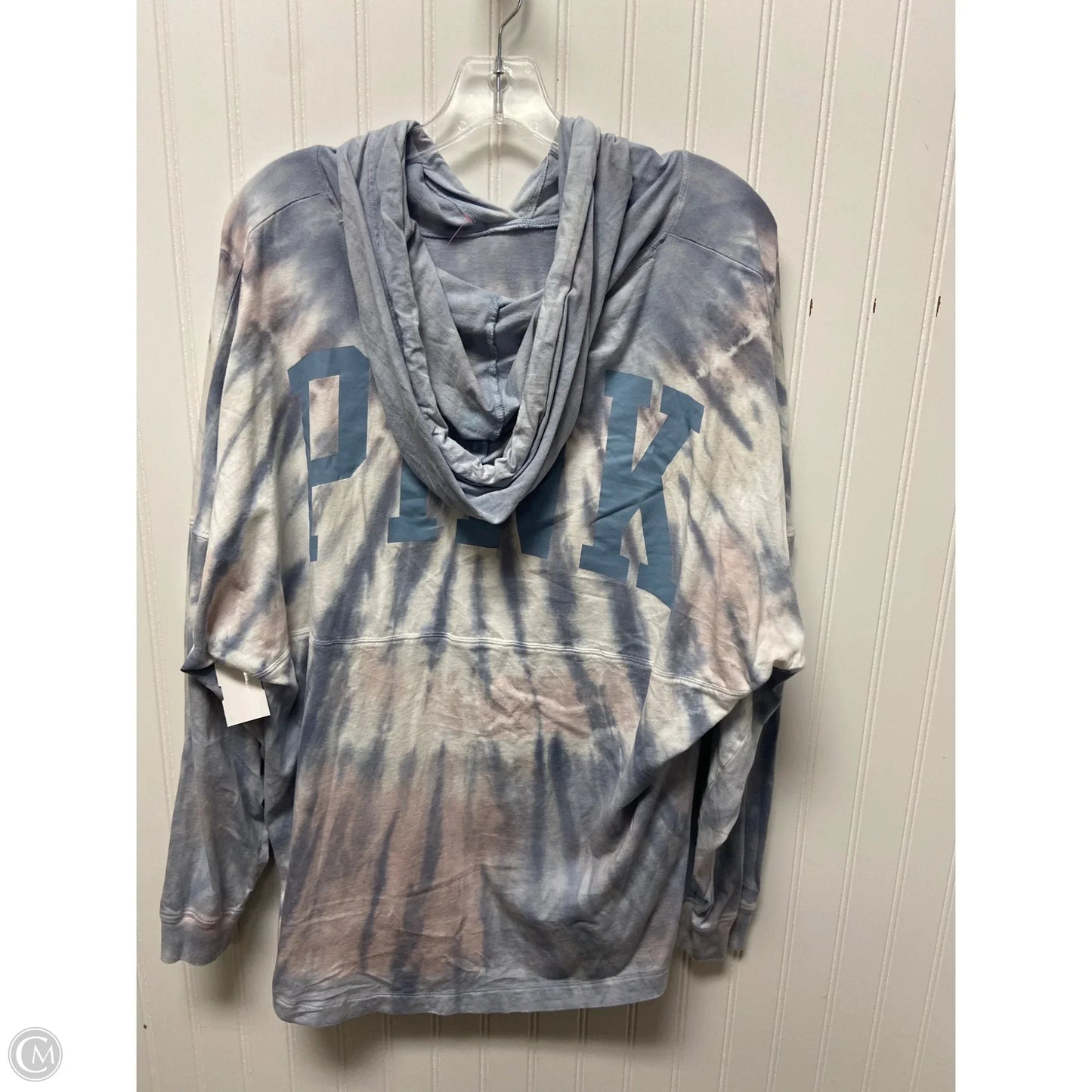 Top Long Sleeve By Pink In Tie Dye Print, Size: L