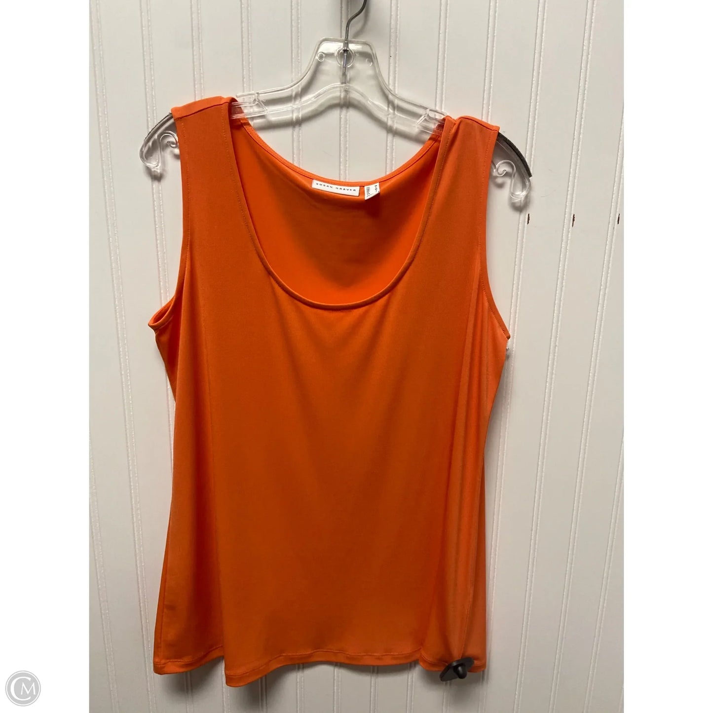 Top Sleeveless Basic By Susan Graver In Orange, Size: M
