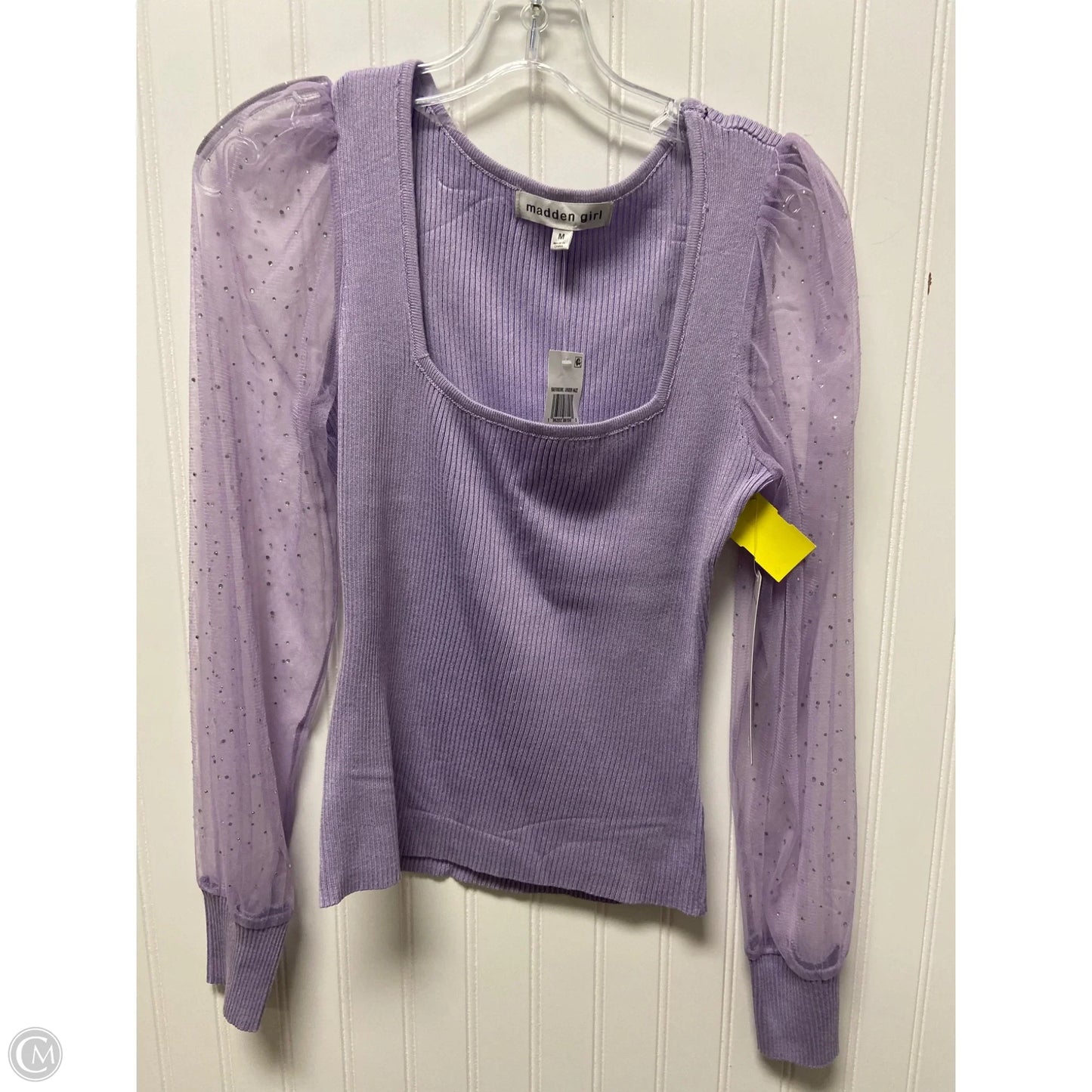 Top Long Sleeve By Madden Girl In Purple, Size: M