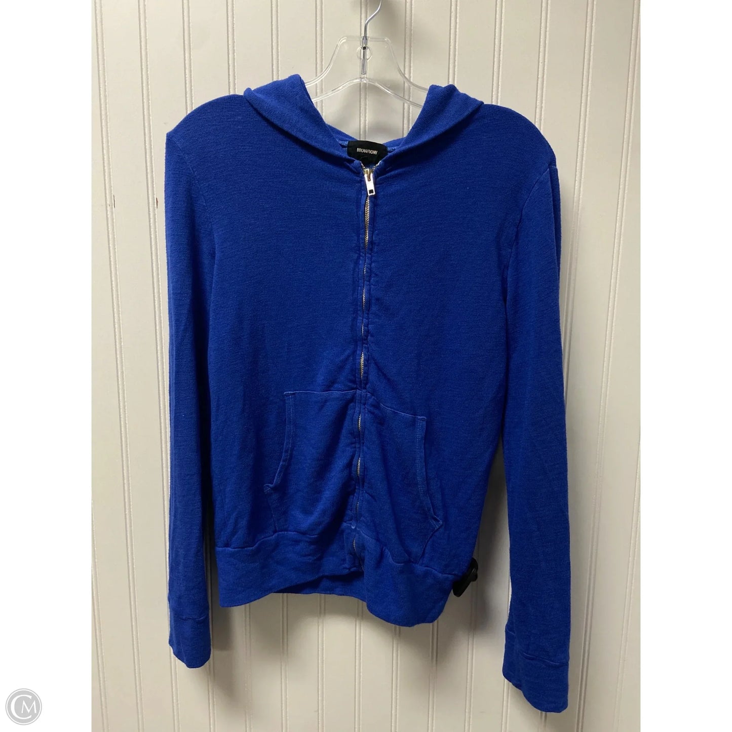 Sweatshirt Hoodie By Monrow In Blue, Size: S