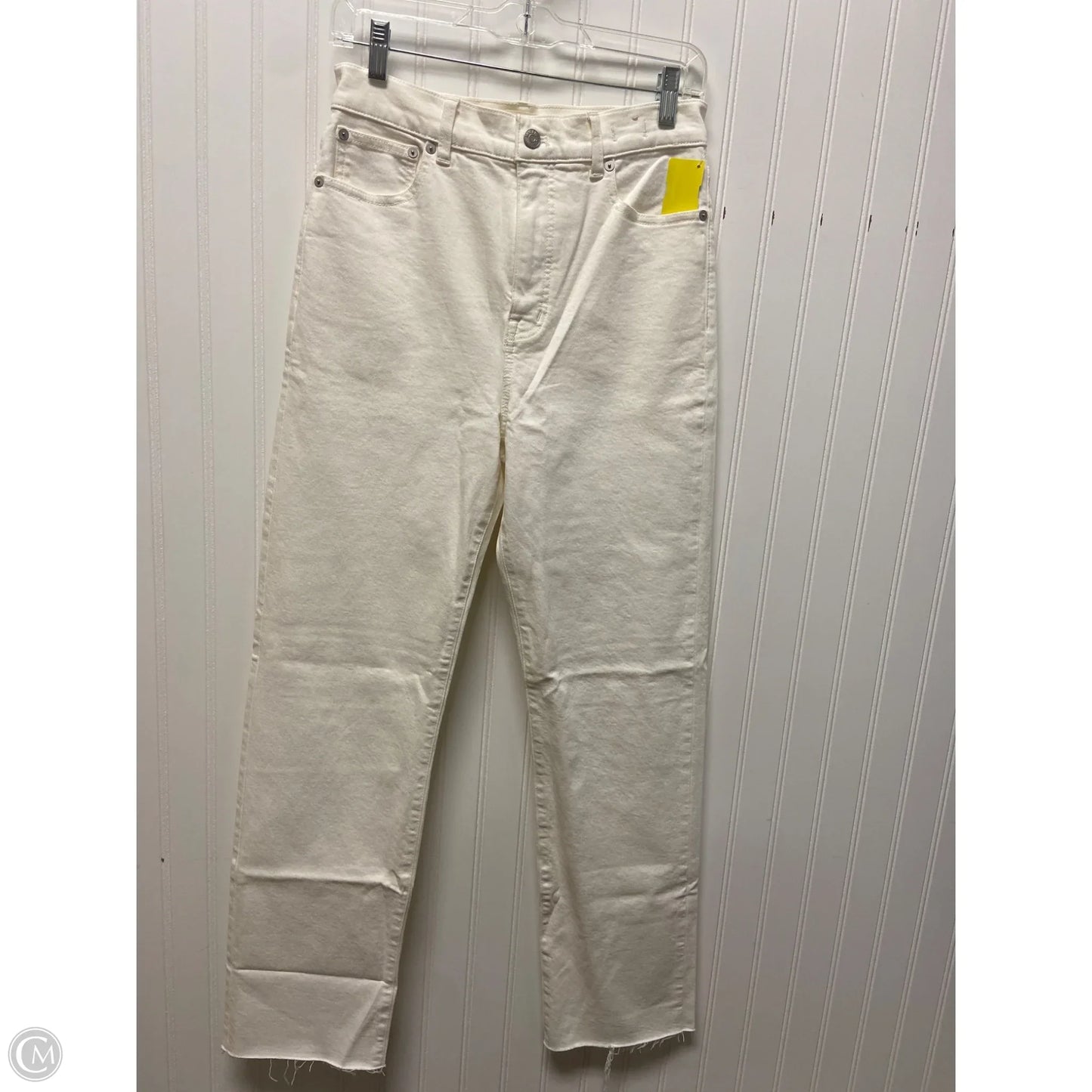 Jeans Straight By Madewell In Cream, Size: 2
